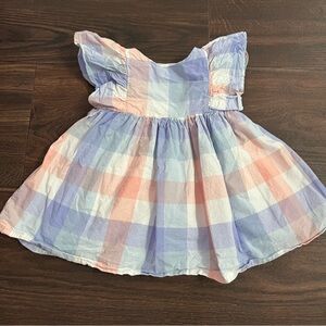 Carter's baby girl pastel checkered Easter Sundress 6-9 months